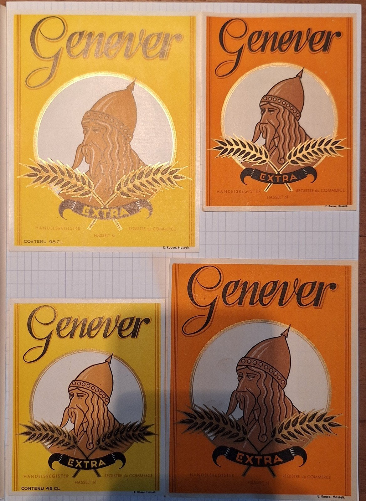 Etiketten Janssens-Gilissen Hasselt, Ophalen of Verzenden