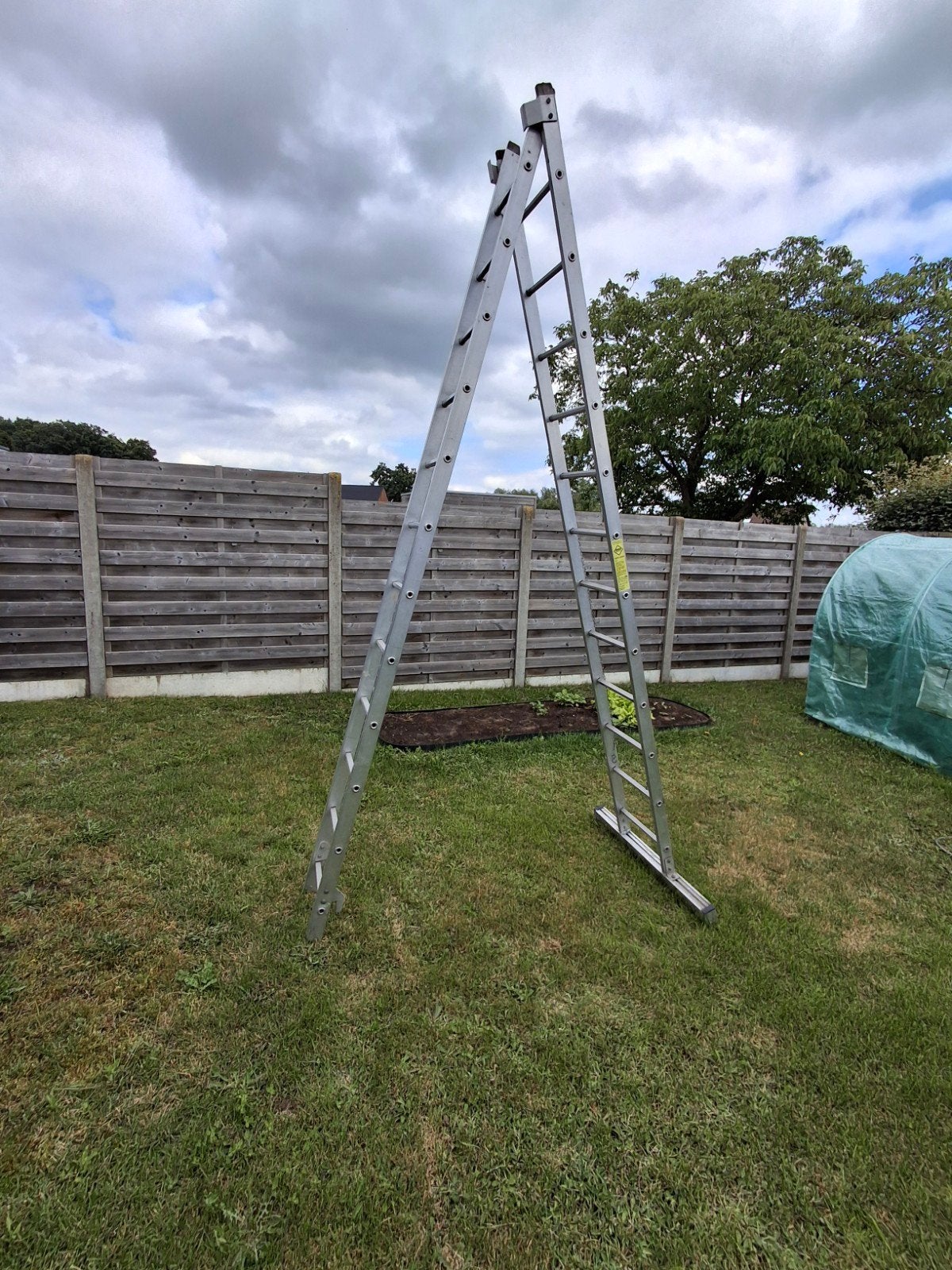 Aliuminium ladder 6m., Doe-het-zelf en Bouw, Ladders en Trappen, Ophalen, Ladder