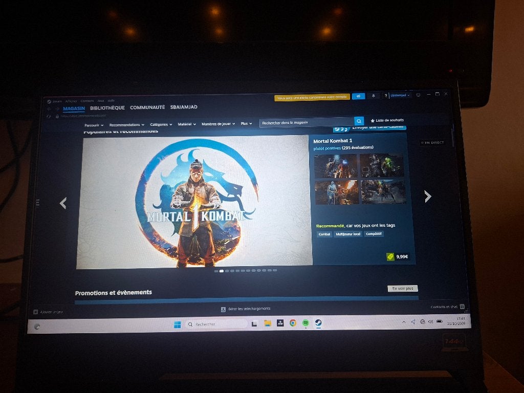 PC GAMER PORTBALE, Intel i7, Enlèvement, Gaming, SSD