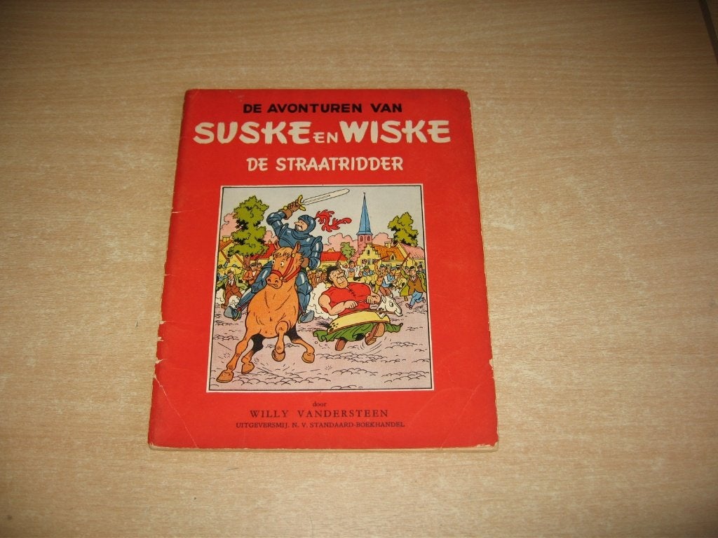 Suske en Wiske : De straatridder - 1e druk 1955., Gelezen, Willy Vandersteen, Eén stripboek, Ophalen of Verzenden
