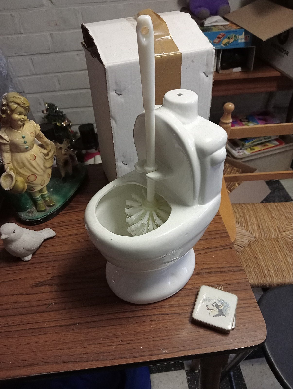 nouvelle brosse de toilette amusante avec support, Maison & Meubles, Enlèvement ou Envoi