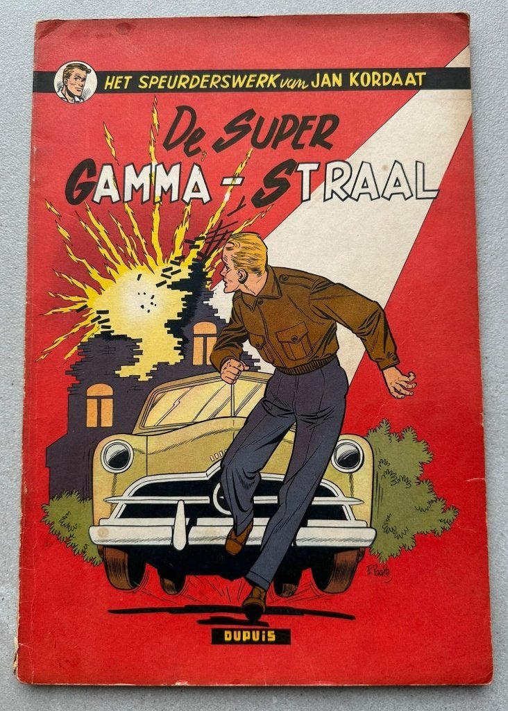 Jan Kordaat - De Super Gamma-Straal - Eerste druk 1954, Enlèvement ou Envoi, Une BD, Eddy Paape., Utilisé
