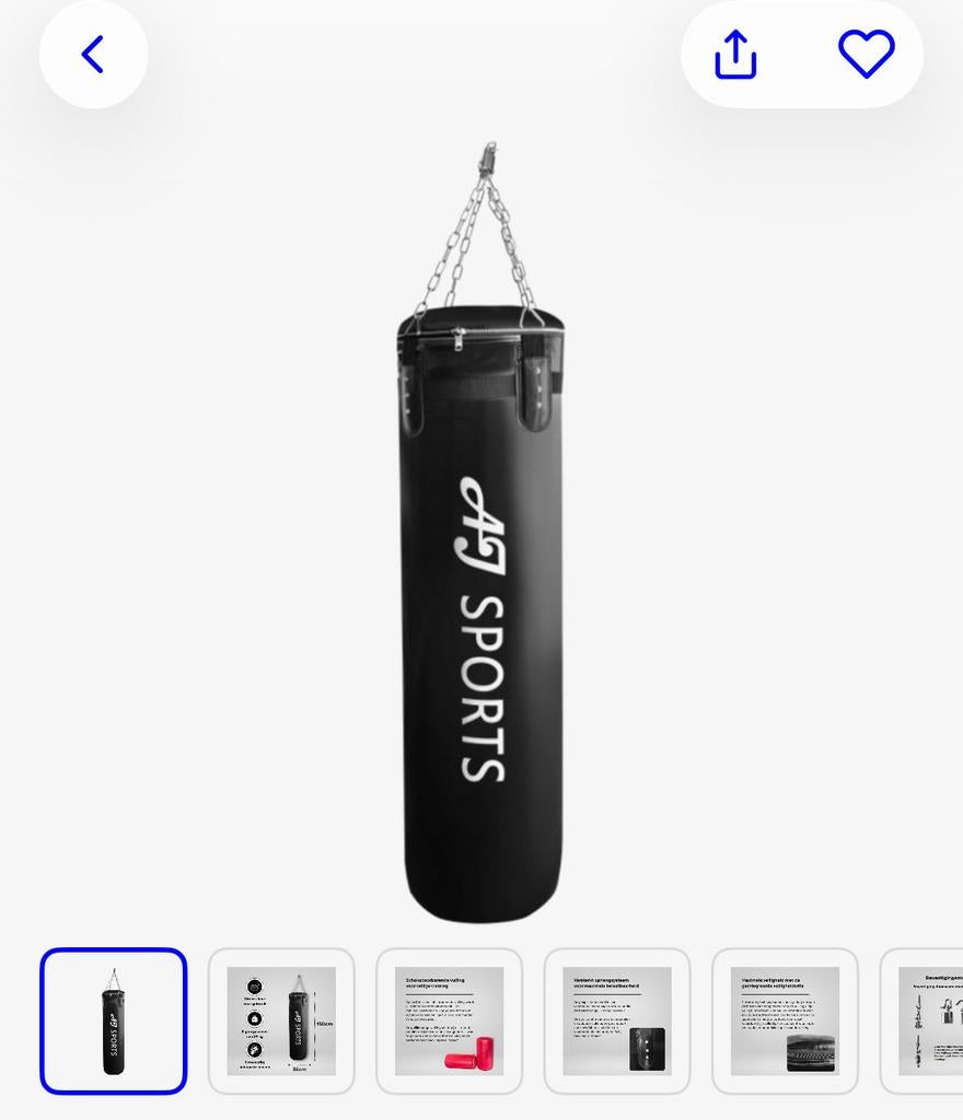 Bokszak Aj sports 150 cm, Sport en Fitness, Boksen, Ophalen, Nieuw, Bokszak