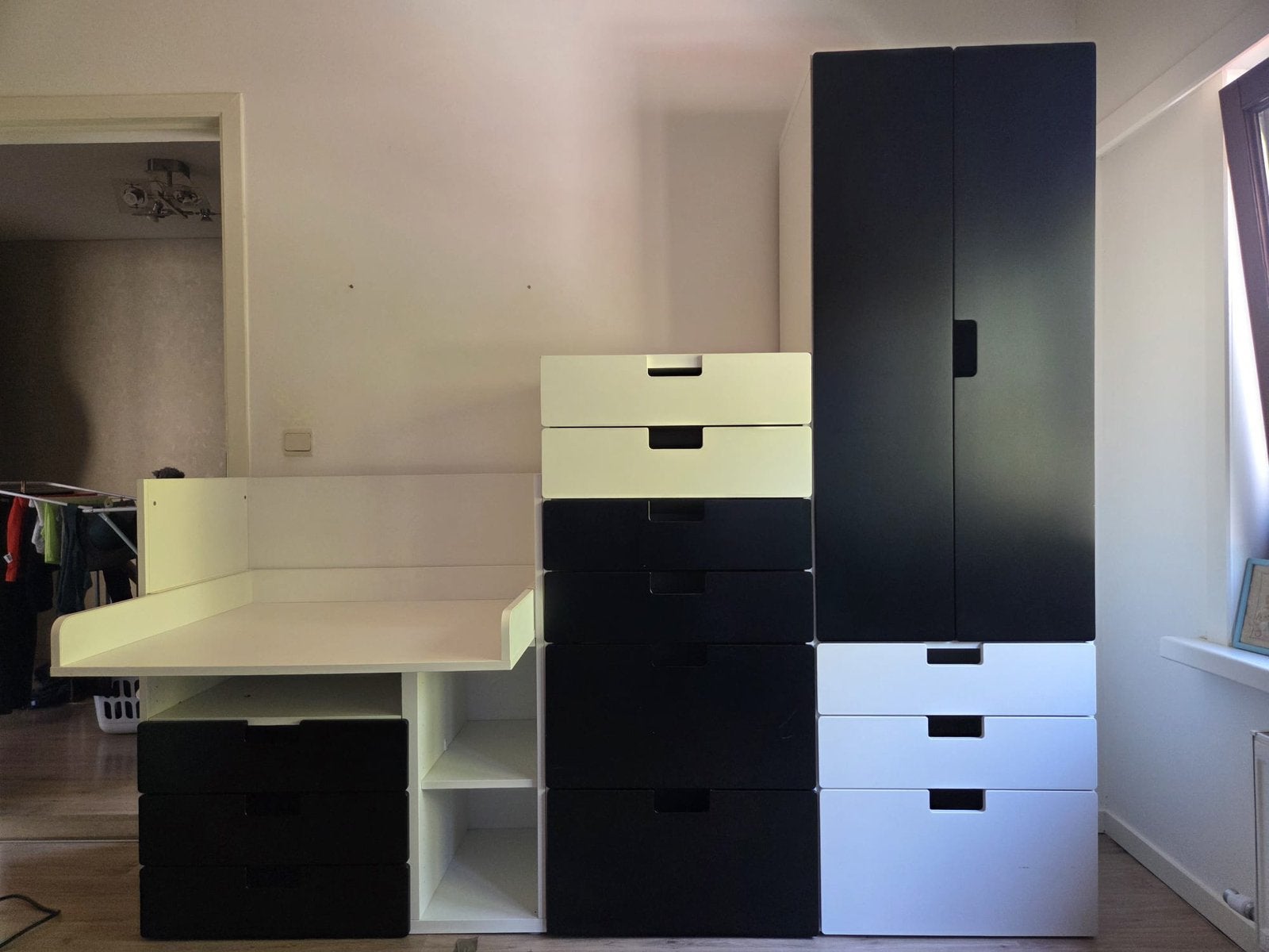 Kasten  met verstelbare bureau/verzorgingstafel, Ophalen of Verzenden