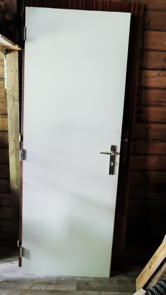 Porte intérieure blanche - 189 x 68 cm, Chambranle de porte, Enlèvement, Utilisé, Bois