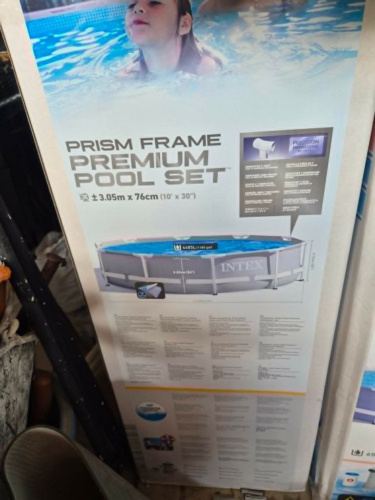 piscine, 300 cm ou plus, Rond, Comme neuf, Enlèvement