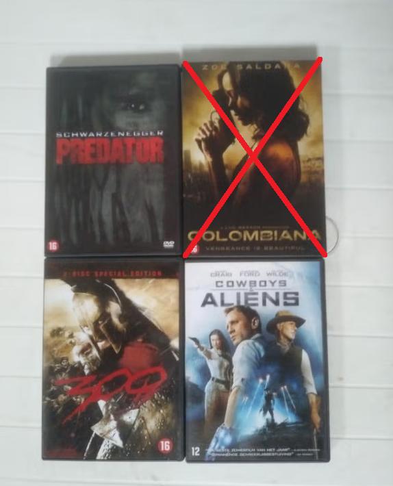 Predator, 300, Cowboys & Aliens, Cd's en Dvd's, Vanaf 16 jaar, Ophalen of Verzenden, Zo goed als nieuw, Actie