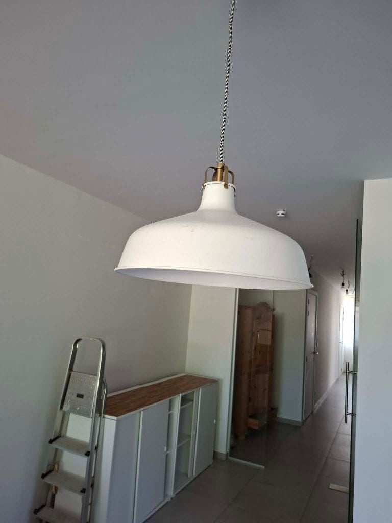 3 hanglampen (wit) van de hanarp serie (Ikea), Huis en Inrichting, Ophalen, Kunststof, Industriele stijl, E27 (groot)