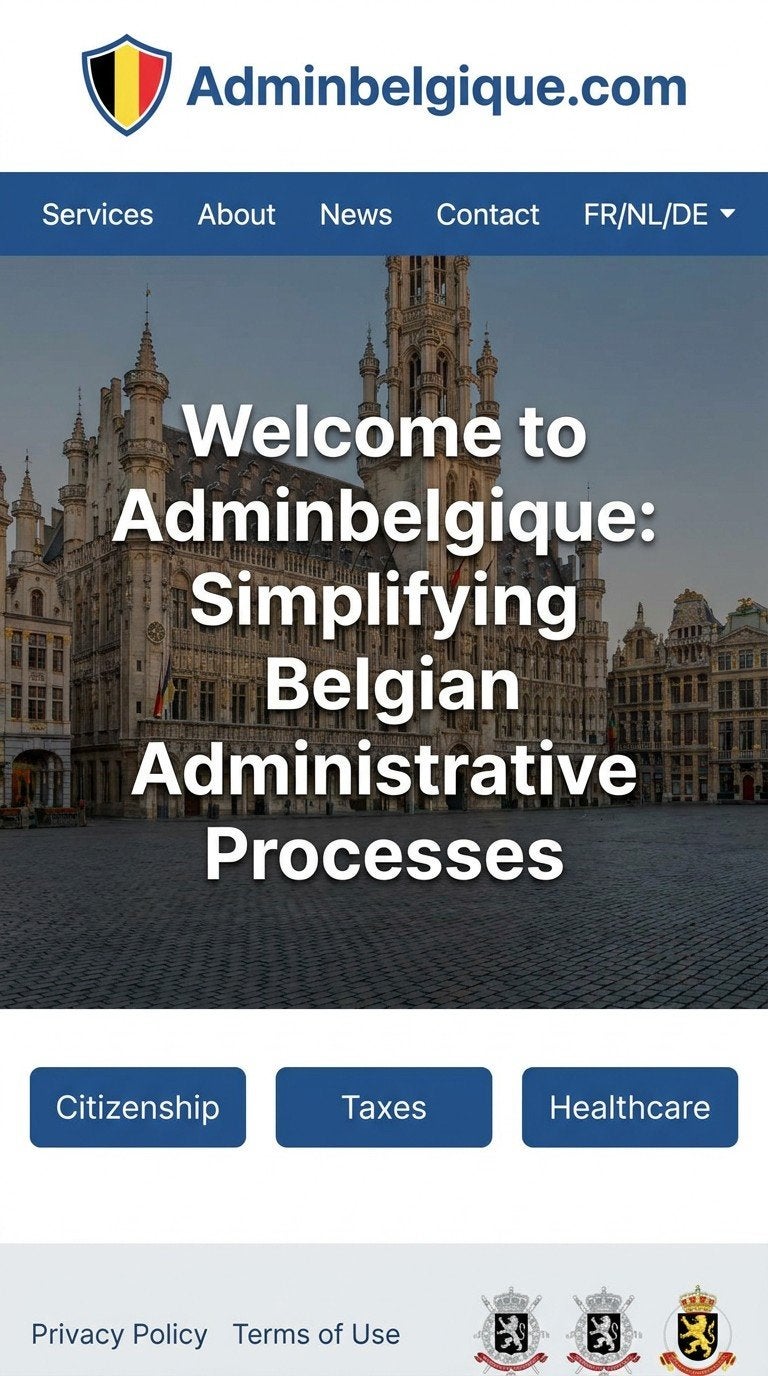 Nom de domaine premium : AdminBelgique .com (SaaS, LegalTech, Enlèvement ou Envoi, Logiciel