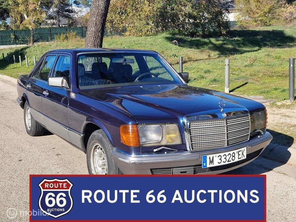 Mercedes-Benz 380 SE | 1981 | Route 66 Auctions, Zwart, Mercedes-Benz, Bedrijf, Handgeschakeld
