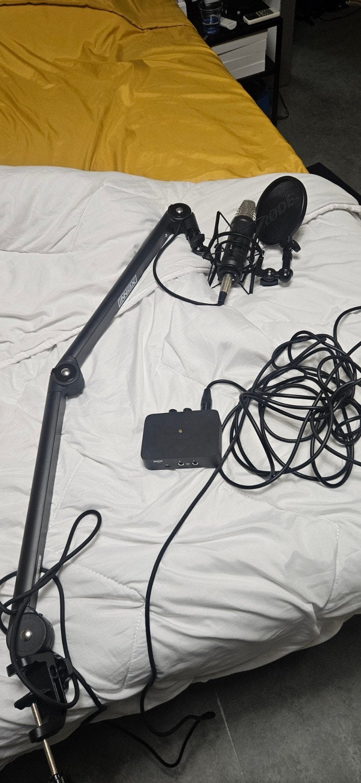 Micro met starief en interface, Muziek en Instrumenten, Microfoons, Ophalen