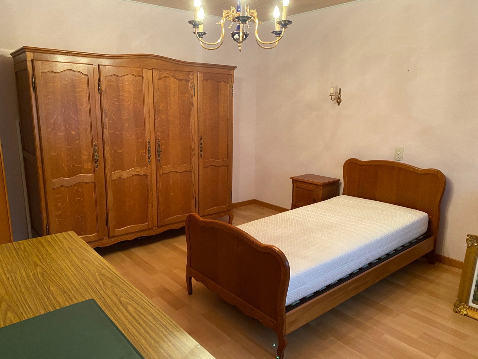 Eiken slaapkamer 1 persoon, Ophalen, Gebruikt, Eenpersoons, Vintage