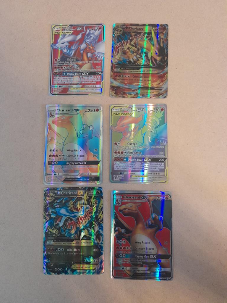 Set 6 Pokémon kaarten charizard, Hobby en Vrije tijd, Verzamelkaartspellen | Overige, Ophalen of Verzenden