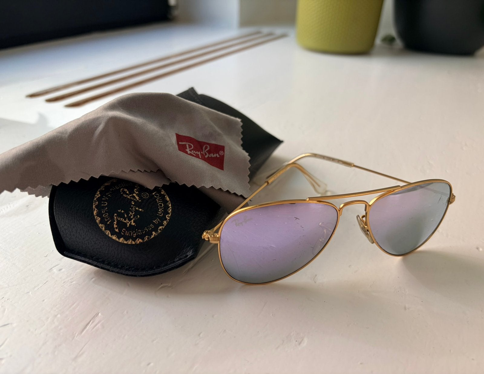 Ray Ban zonnebril kind kleinste model (5jaar tot 10jaar), Ophalen, Gebruikt, Roze, Zonnebril