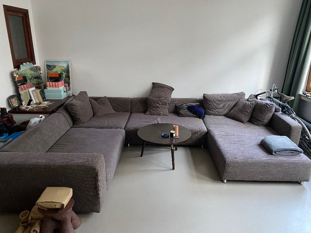 Grote hoek zetel, Ophalen, Gebruikt, Stof