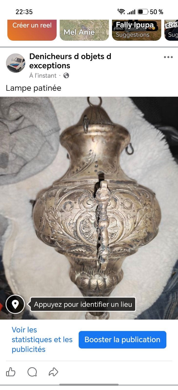 Lampe d eglise, Avec relief, Enlèvement ou Envoi, Métal, Gris