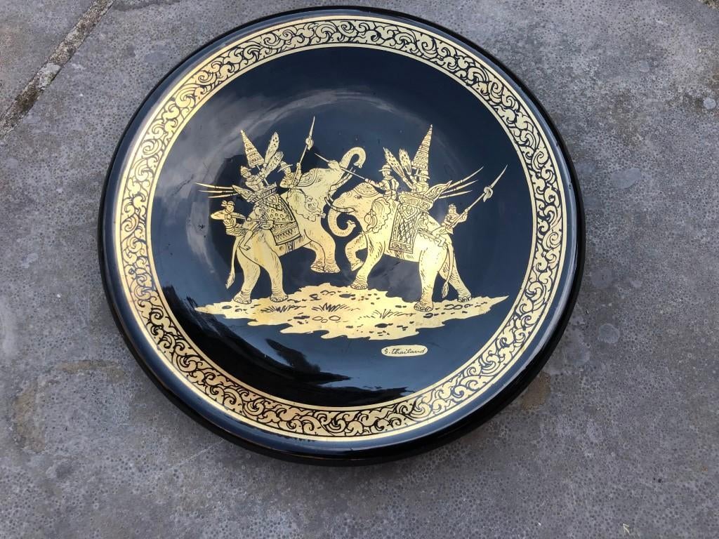klein bordje olifanten Thailand souvenir, Antiek en Kunst, Kunst | Niet-Westerse kunst, Ophalen of Verzenden