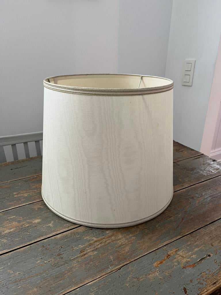 MOOIE VINTAGE LAMPENKAP GROOT MODEL STOF JAREN 60, Enlèvement ou Envoi, Comme neuf, Crème