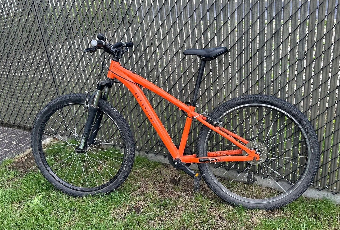 Kindermountainbike “Rockrider” oranje 26 inch, Ophalen, Gebruikt, 26 inch of meer, Versnellingen