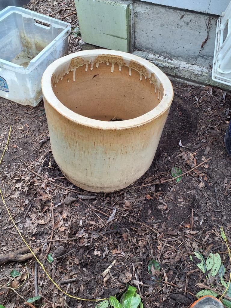 Supermooie stenen bloempot 46Dx42H vorstresistent, Tuin en Terras, Ophalen