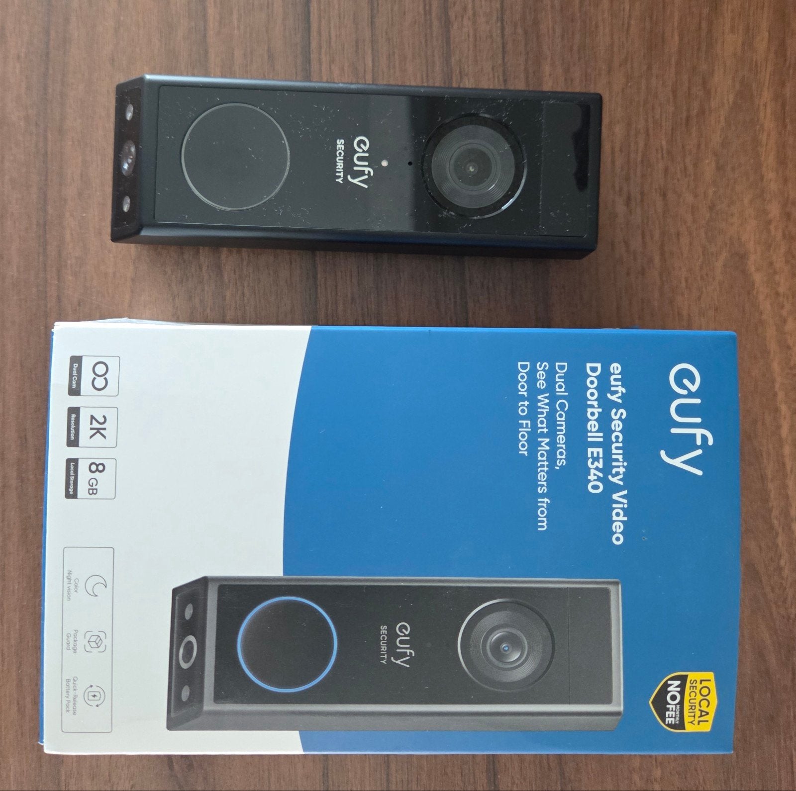 Eufy video deurbel E340 + chime, Ophalen, Bewegingsdetectiesensor, Zo goed als nieuw