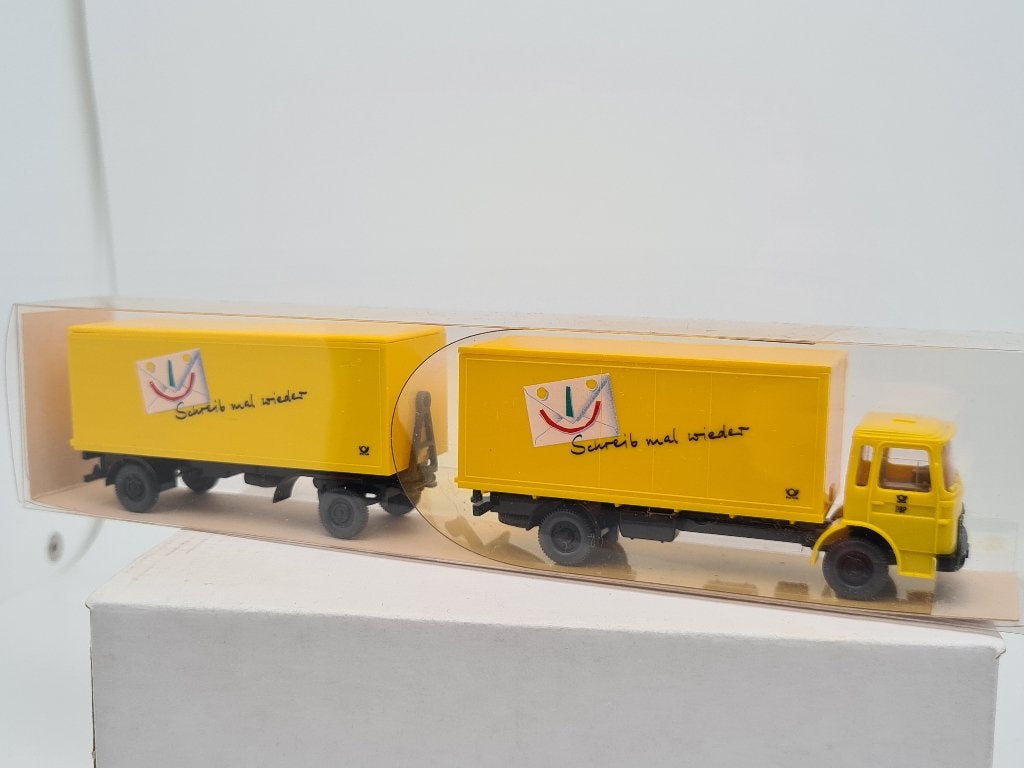 MAN truck koffer combi post - Wiking 1/87, Verzenden, Zo goed als nieuw, Bus of Vrachtwagen, Wiking