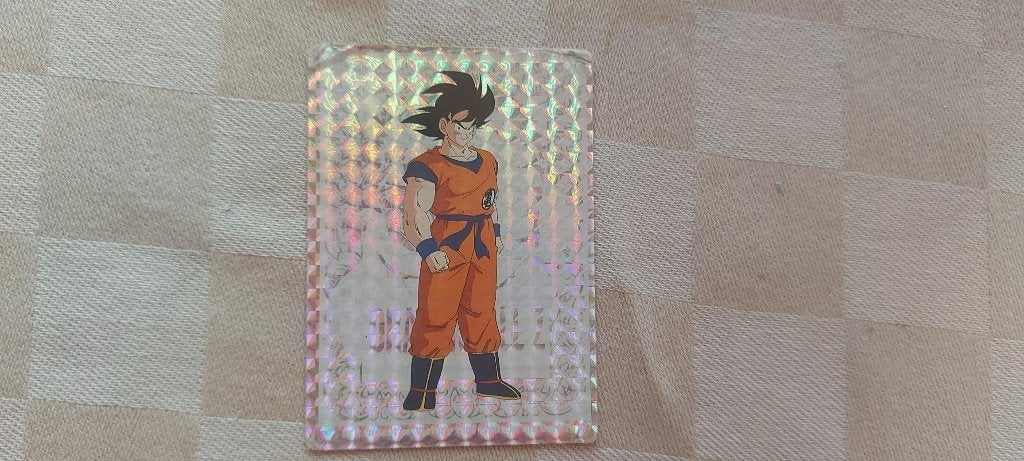 dragonball z kaart glitter card Goku staand, Ophalen of Verzenden, Zo goed als nieuw, Losse kaart