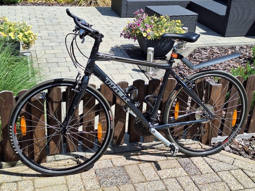 herenfiets Trek sportbike met ossekopstuur, Fietsen en Brommers, Fietsen | Heren | Sportfietsen en Toerfietsen, Gebruikt, Velgrem
