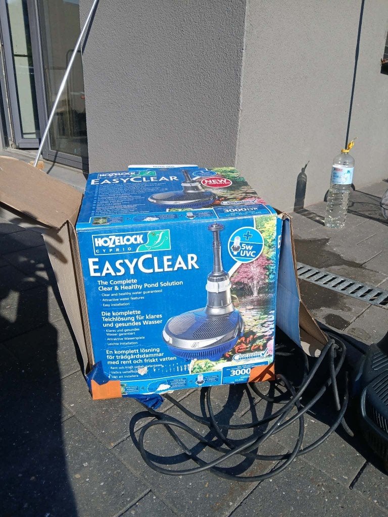 Kit complet filtration de bassin Hozelock EasyClear 3000, Ophalen, Zo goed als nieuw, Vijverfilter