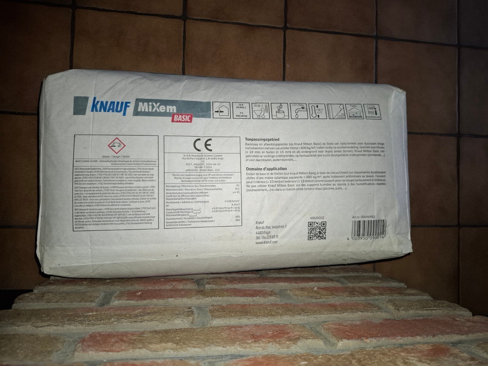 mortier mixem basic knauf, Bricolage & Construction, Briques, Enlèvement, Neuf, Béton