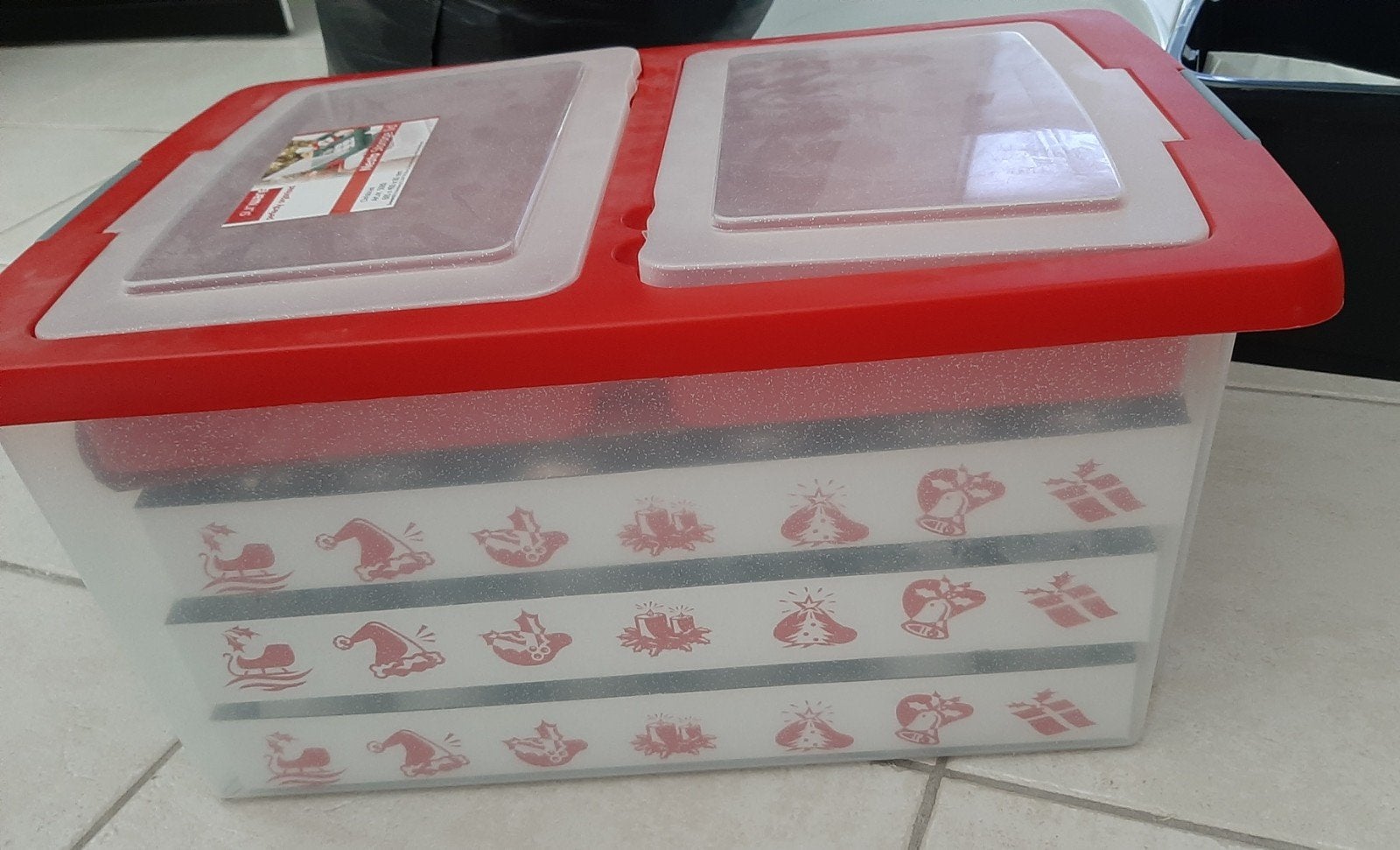 Sunware kerstballenbox + 72 kerstballen in goede staat., Ophalen, Zo goed als nieuw