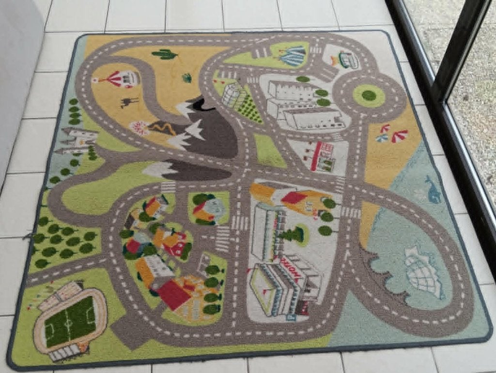 Speeltapijt autoweg, Ophalen, Gebruikt