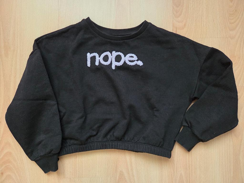 Pull court noir « Nope » - taille XXS, Vêtements | Femmes, Groggy by JBC, Enlèvement ou Envoi, Taille 34 (XS) ou plus petite, Porté