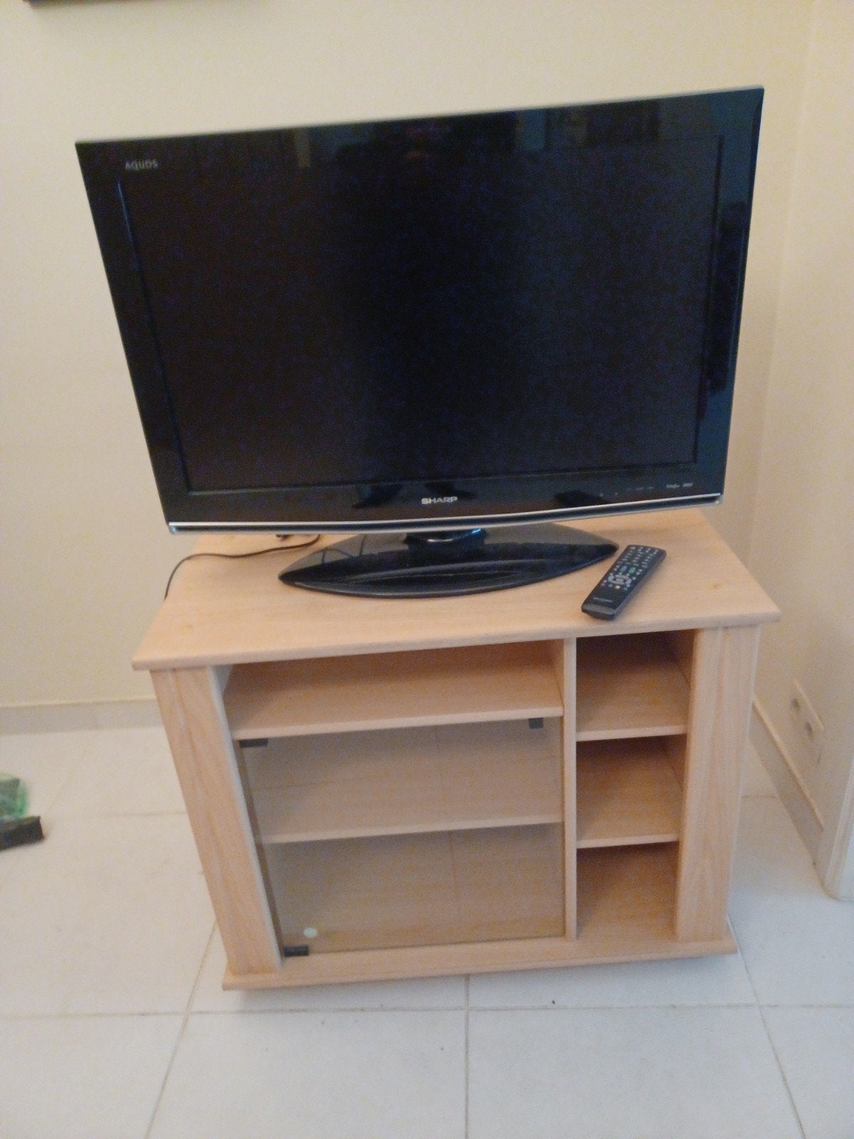 Meuble tv bois clair sur roulettes, Enlèvement