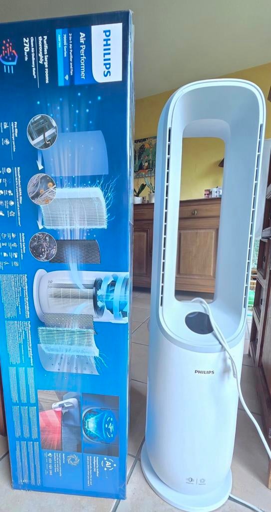 Philips 2-in-1 luchtreiniger verfrist ook de lucht, Elektronische apparatuur, Ophalen, Zo goed als nieuw, Luchtreiniger