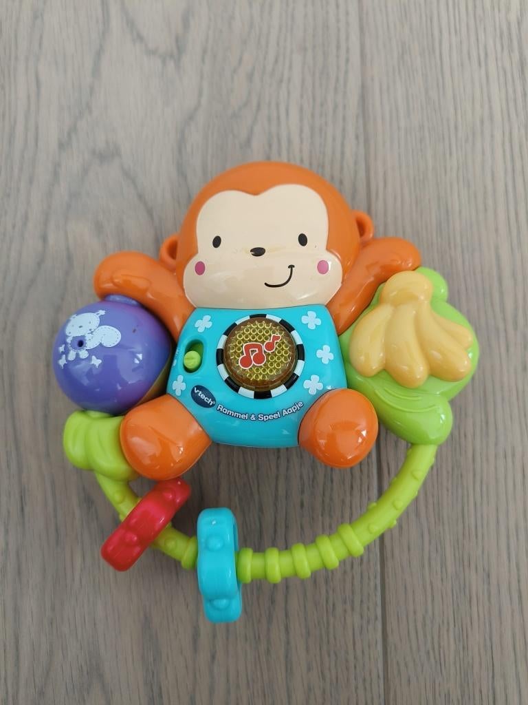 Vtech rammel-en speelaapje, Kinderen en Baby's, Ophalen of Verzenden, Zo goed als nieuw, 6 maanden tot 2 jaar