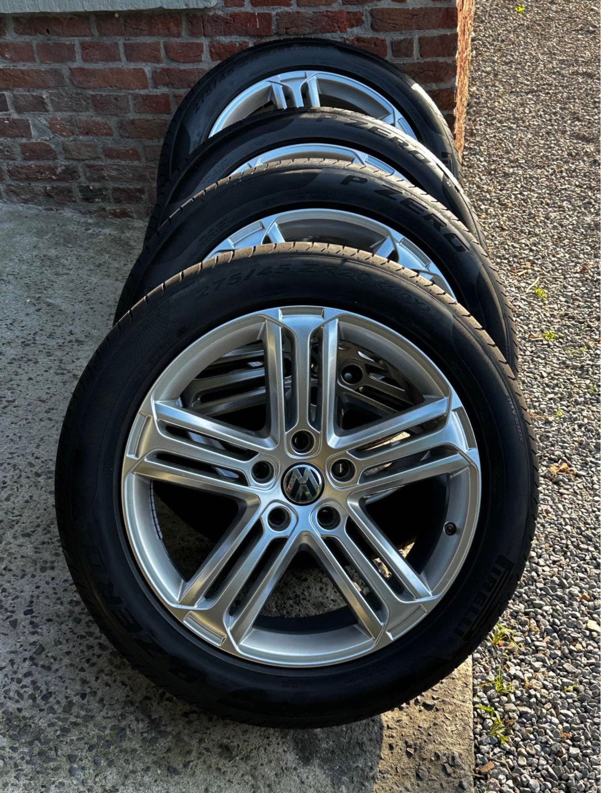 Originele VW touareg 20” velgen, Auto-onderdelen, Banden en Velgen, Ophalen, Gebruikt, 275 mm, Banden en Velgen