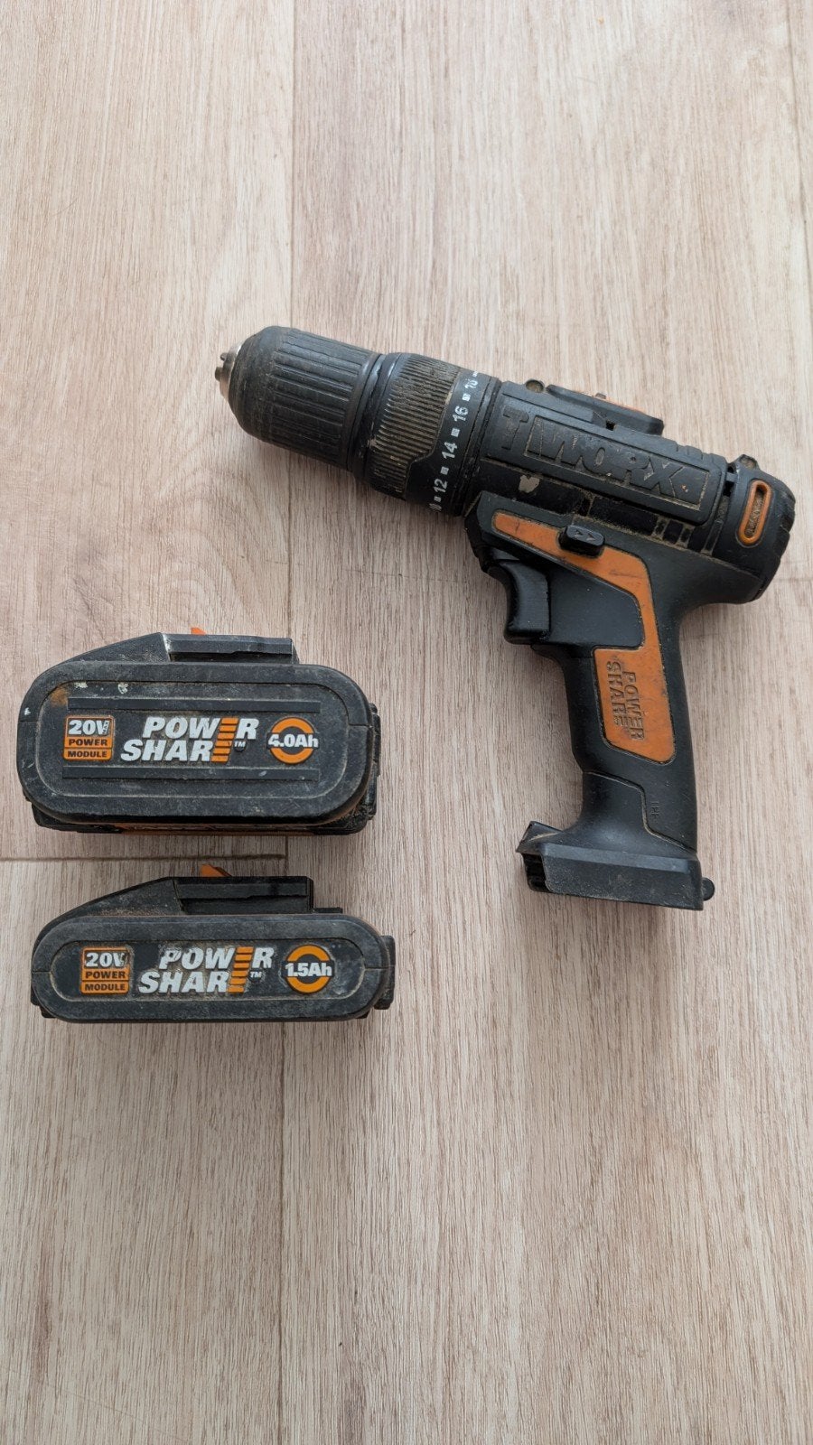 Workx Visseuse avec 2 batteries 20V 4ah et 2ah, Enlèvement ou Envoi, Utilisé, Foreuse et Perceuse