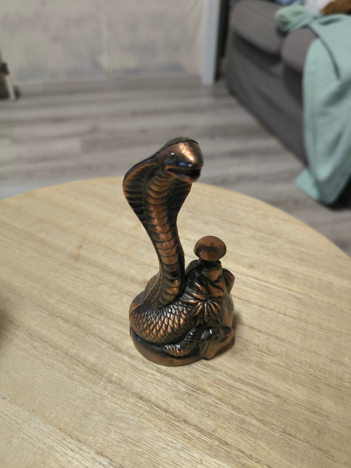 Briquet de table vintage Cobra Royal métal cuivré, Enlèvement ou Envoi