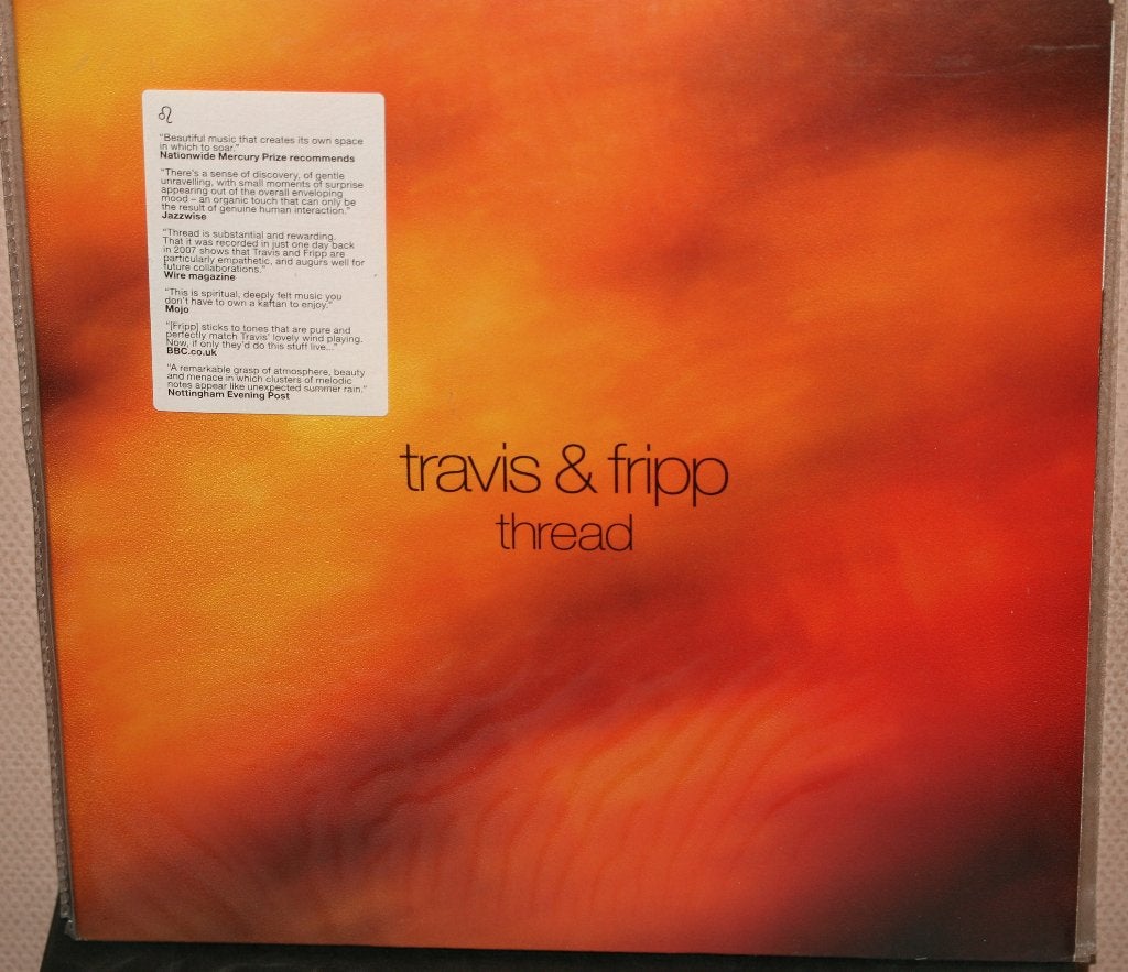 2xLP ambient - Travis & Fripp ‎– Thread, CD & DVD, Enlèvement ou Envoi, Utilisé, 12 pouces, Rock progressif
