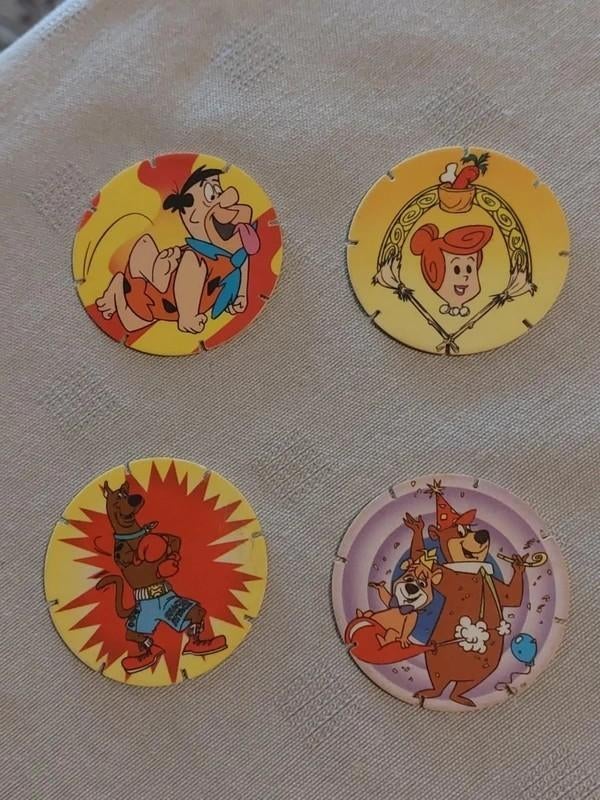 4 Croky Caps / The Flinstones, Verzamelen, Ophalen of Verzenden, Losse flippo's