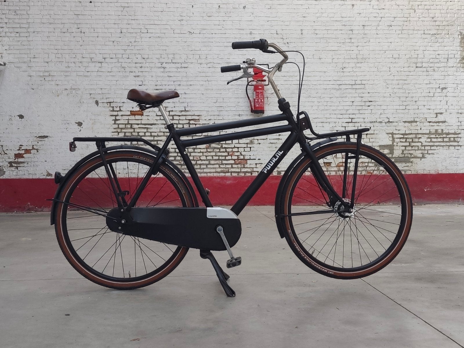 Gazelle PuurNL Transportfiets matzwart (framemaat 57), Ophalen, Schijfrem, Gazelle, Versnellingen