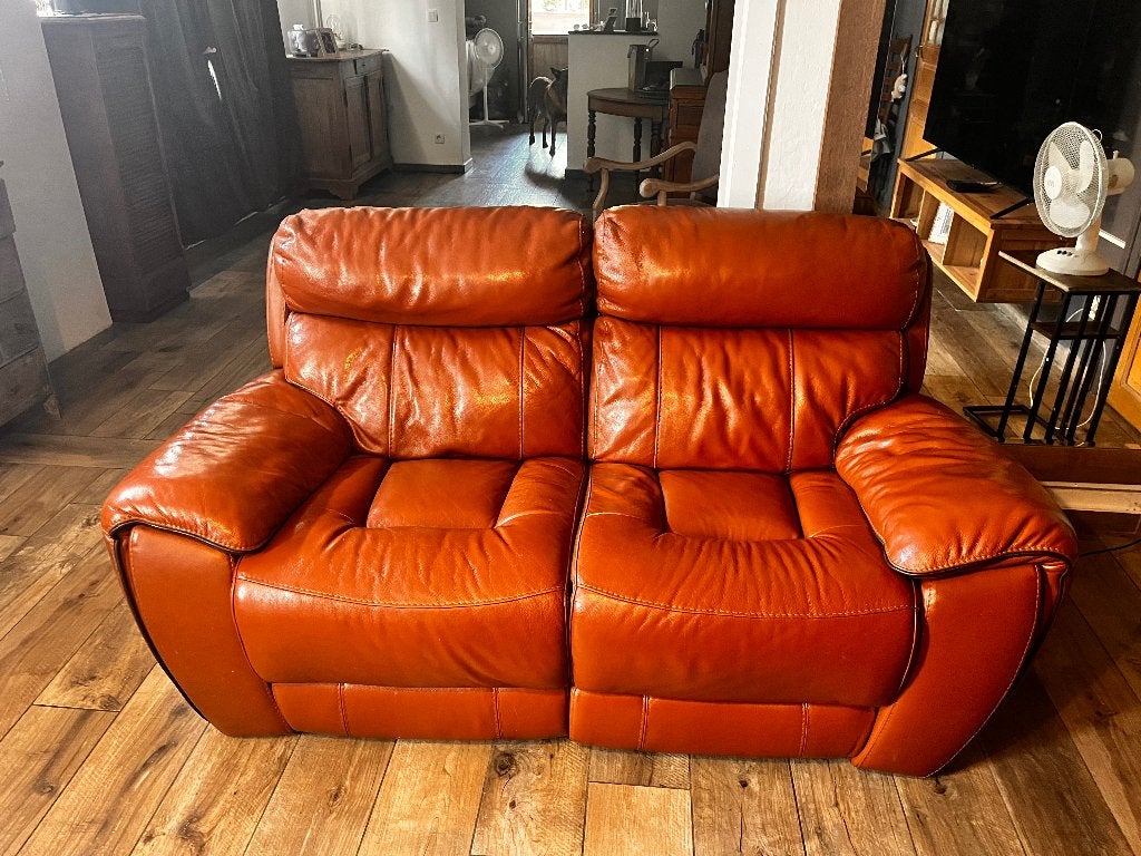 Salon, Enlèvement, Utilisé, Cuir