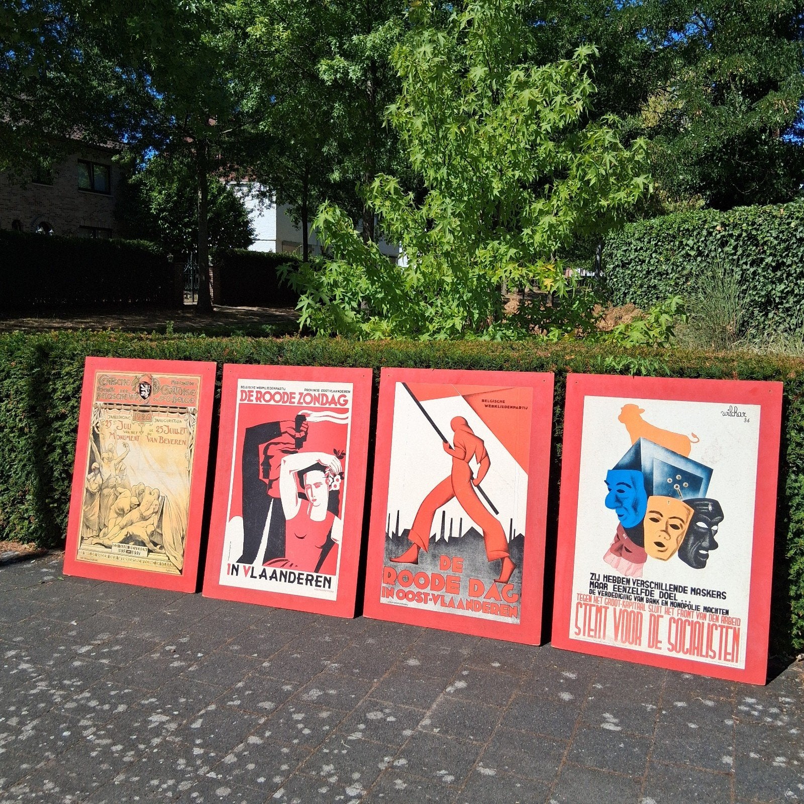 Socialistische affiches, Verzamelen, Merken en Reclamevoorwerpen, Ophalen of Verzenden, Zo goed als nieuw, Reclamebord