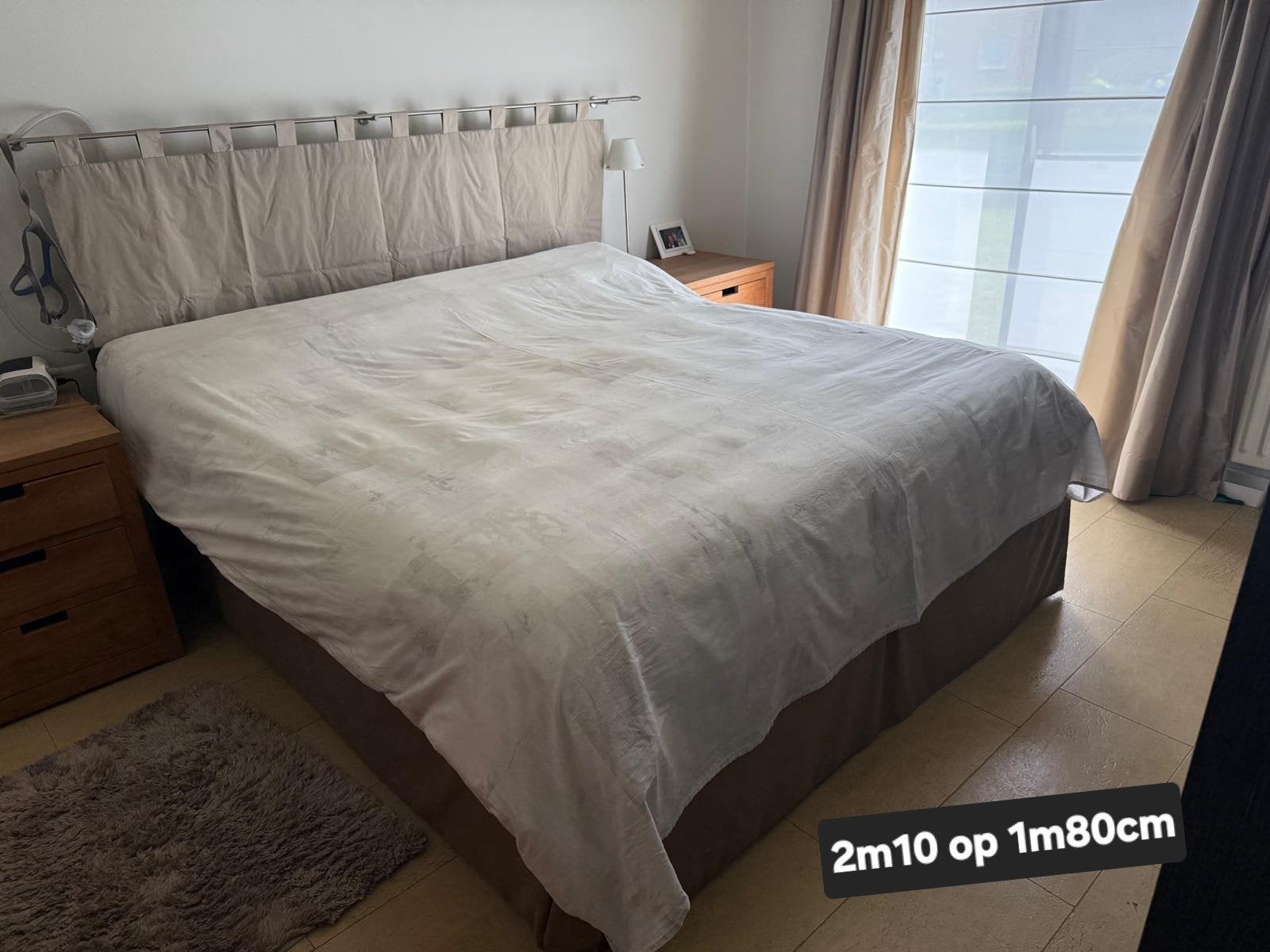Boxspring, Gebruikt, Tweepersoons, Ophalen of Verzenden, 180 cm