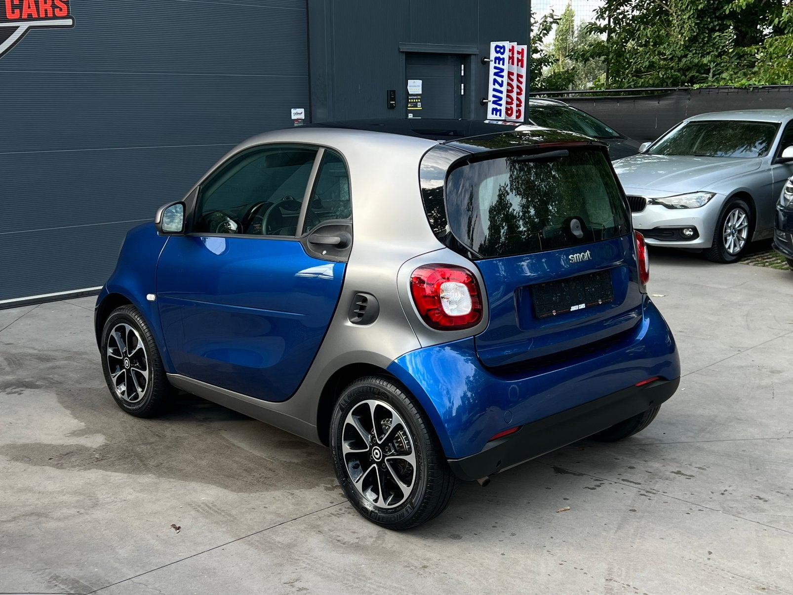 Smart Fortwo 453 Automaat 0.9Turbo Navi Airco Panorama Cruis, Auto's, Smart, Automaat, 898 cc, Stof, Blauw