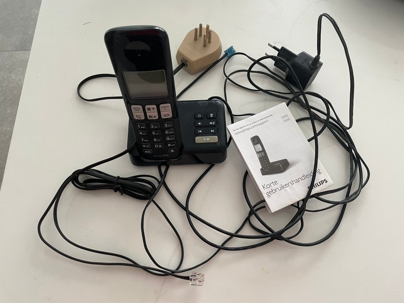 Téléphone portable Philips avec station de base et manuel, Enlèvement ou Envoi, Comme neuf, 1 combiné