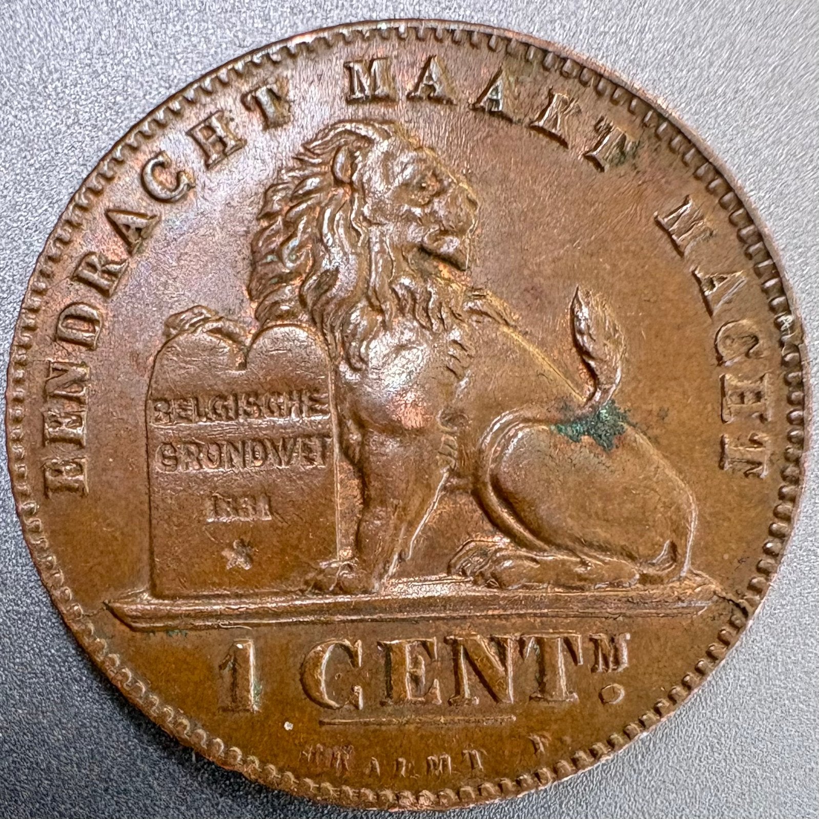 1 Centime - Koper - Belgische Leeuw - LPII - 1901, Envoi, Autre, Monnaie en vrac