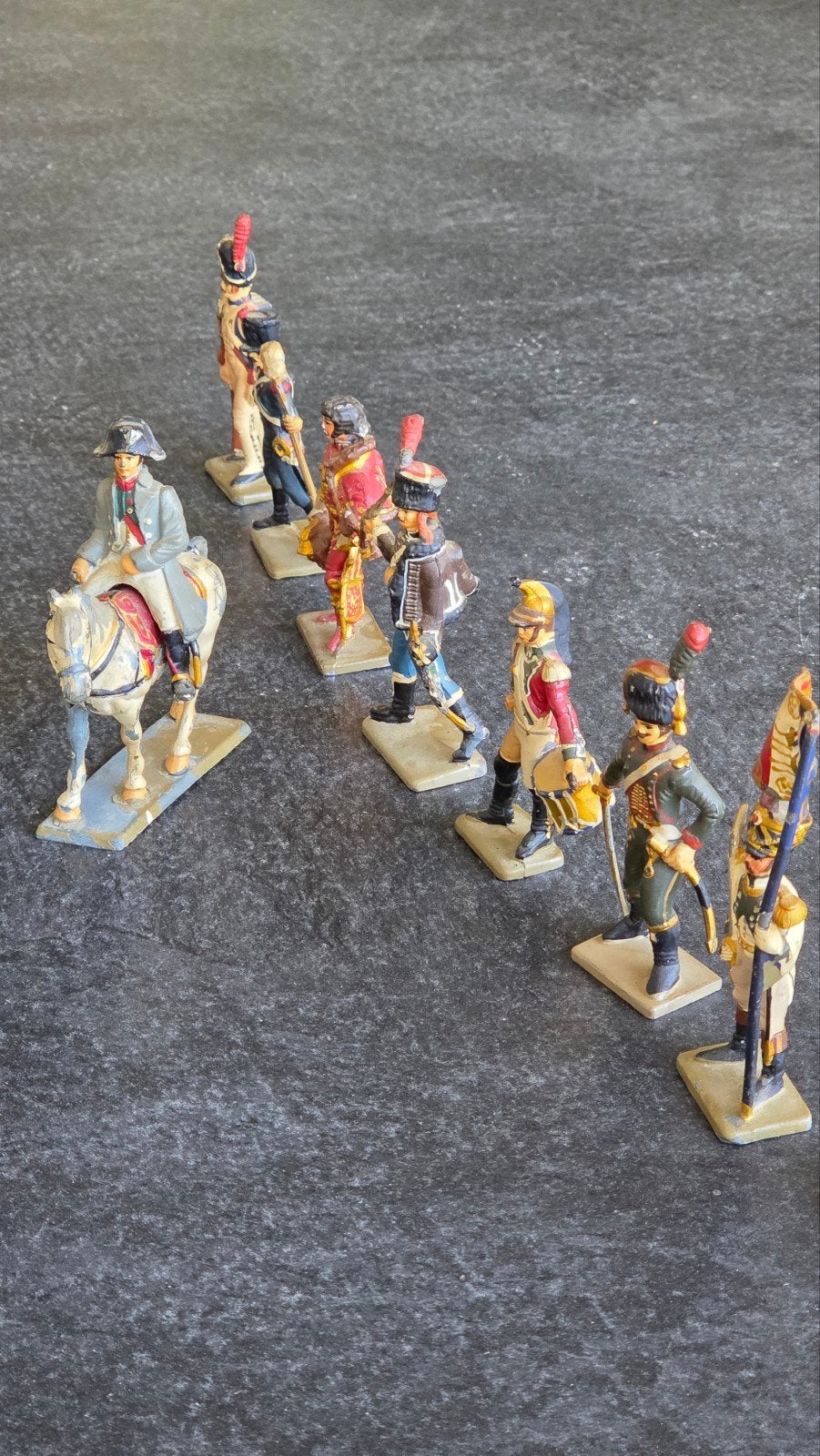 Lot van 8 Vintage Starlux Tinnen Soldaten (Napoleontisch), Ophalen