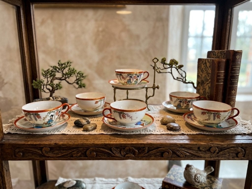 Ancien service de 6 tasses et sous-tasses en porcelaine, Envoi
